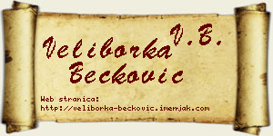 Veliborka Bećković vizit kartica